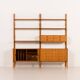 Fredrik A. Kayser teak free standing wall unit for Gustav Bahus, Norway 196