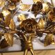 Pair of gold metal wall lights