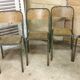 Set of 6 vintage wooden & metal chairs
