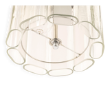 Cylindrical suspension light with crystal glass by Doria, Germany, 1970s.