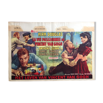 Affiche cinéma "La Vie Passionnée de Vincent Van Gogh" Kirk Douglas 38x55cm 1956