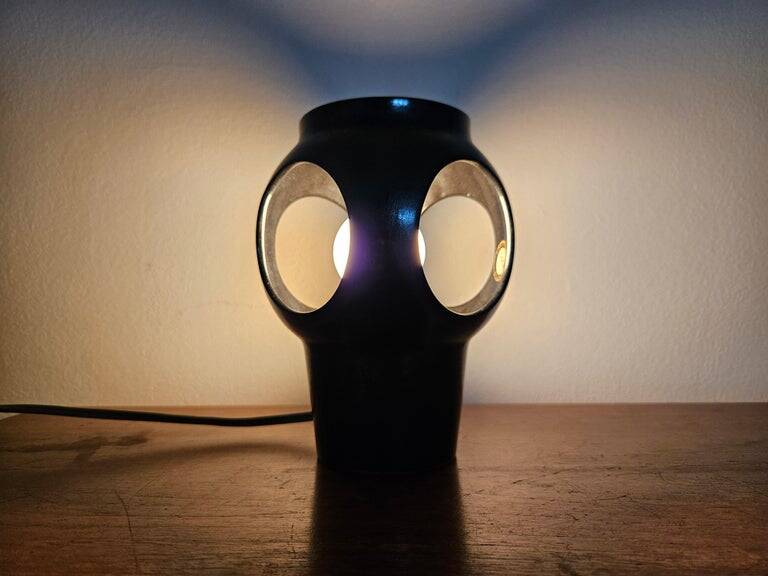 Rare midcentury ceramic table lamp, space age style, 1970s