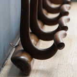 Wall-mounted coat rack, curved wood