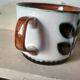 Set of 6 tea or coffee cups, ceramic Boch series Rambouillet in the 1960
