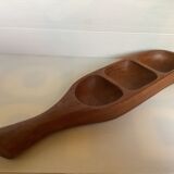 Empty pocket exotic wood teak three compartments