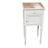 Antique bedside table with marble