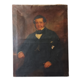 Oil on canvas Portrait of a man English School XIXth