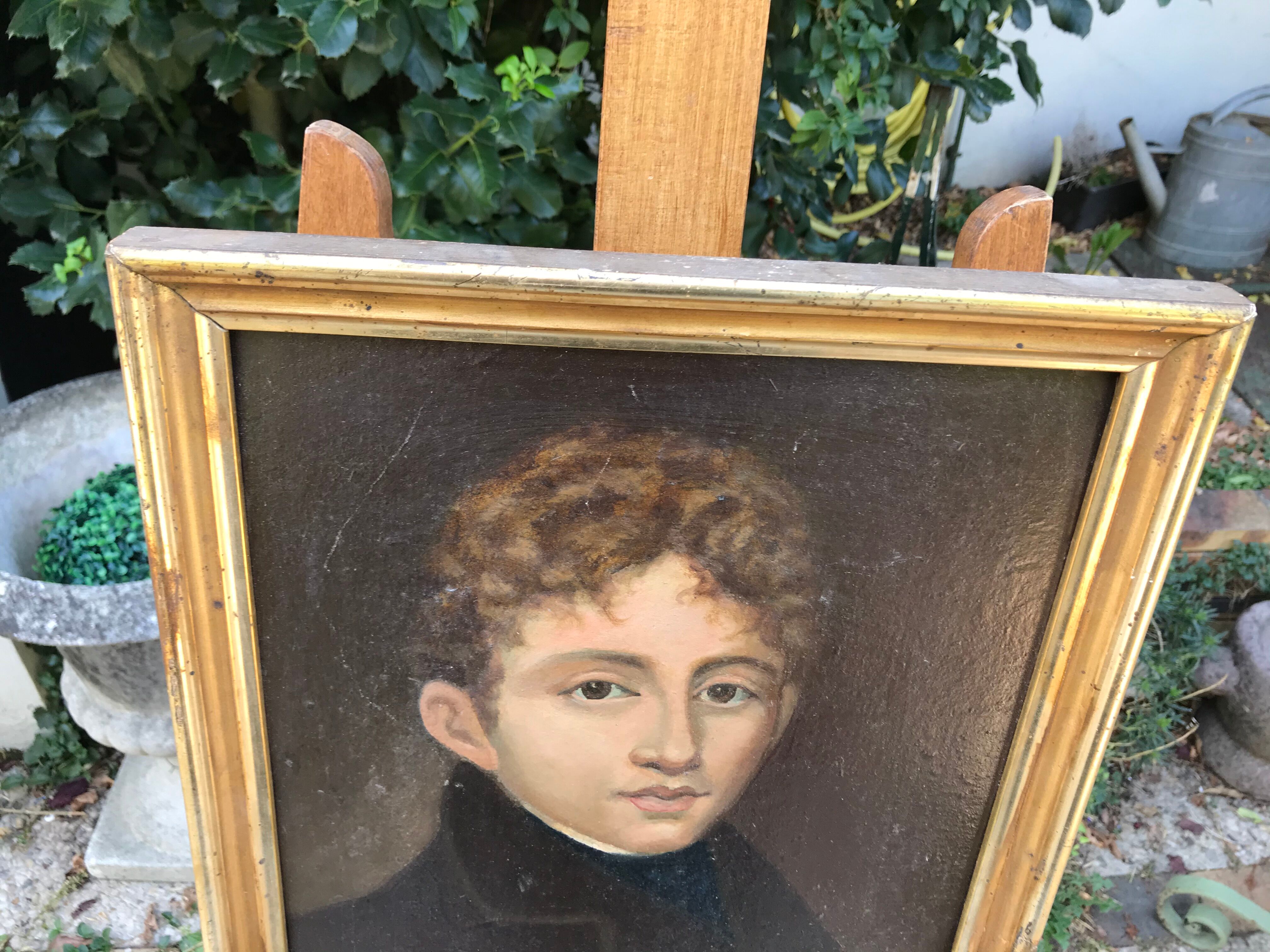 Portrait of young man, oil on canvas
