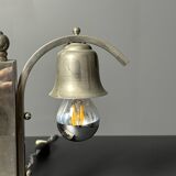 Dutch art deco nickel desk or table lamp, 1930s