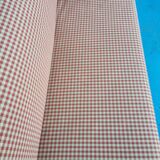 Bench in pine and gingham fabrics