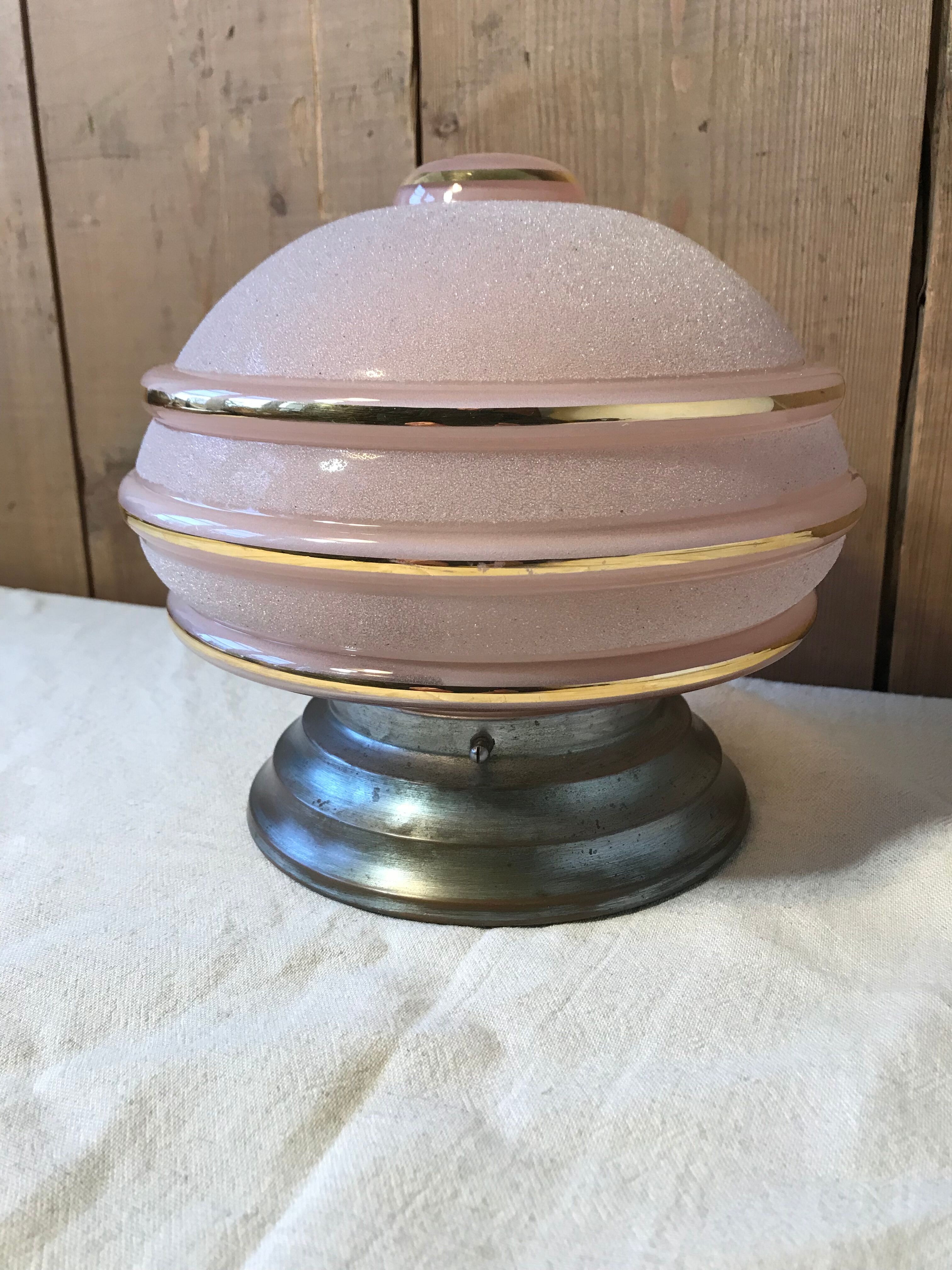 Vintage powder pink ceiling lamp