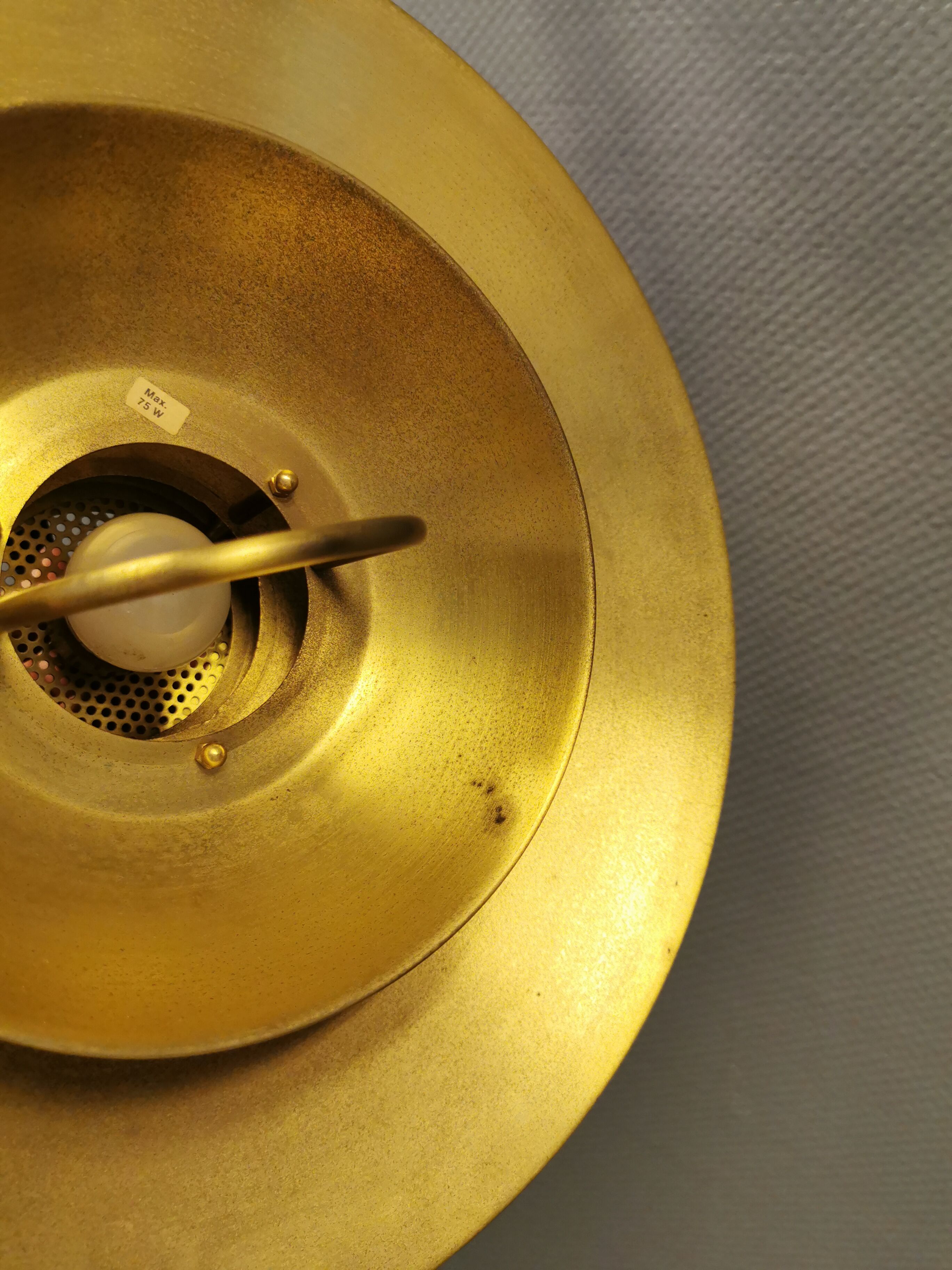 Danish hanging lamp in solid brass from the 1970s.