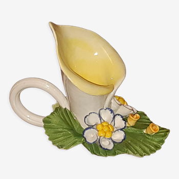 Ceramic candle holder signed LIVIA, in the shape of an aroma flower