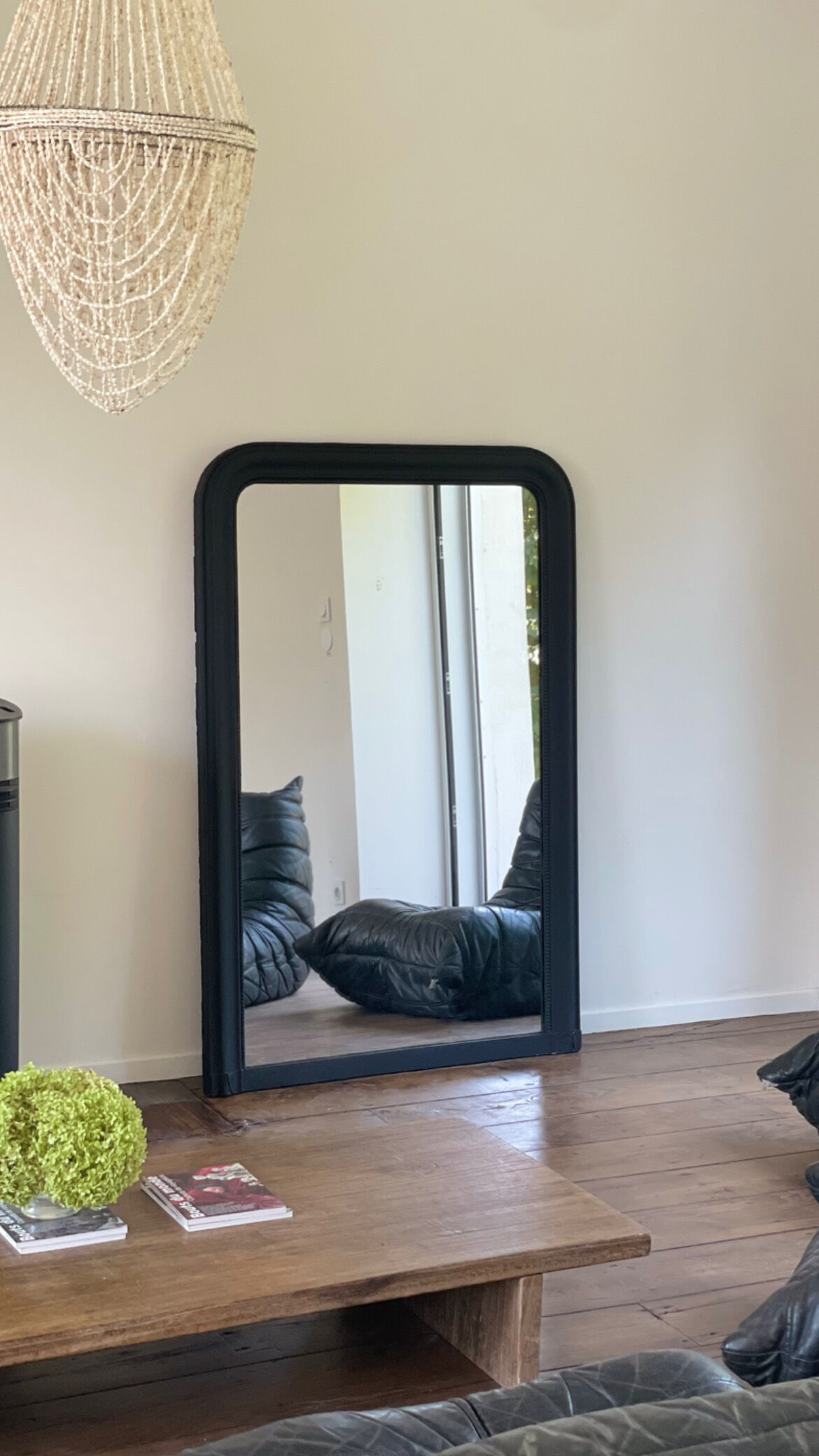 Old mirror Louis Philippe black ice mercury