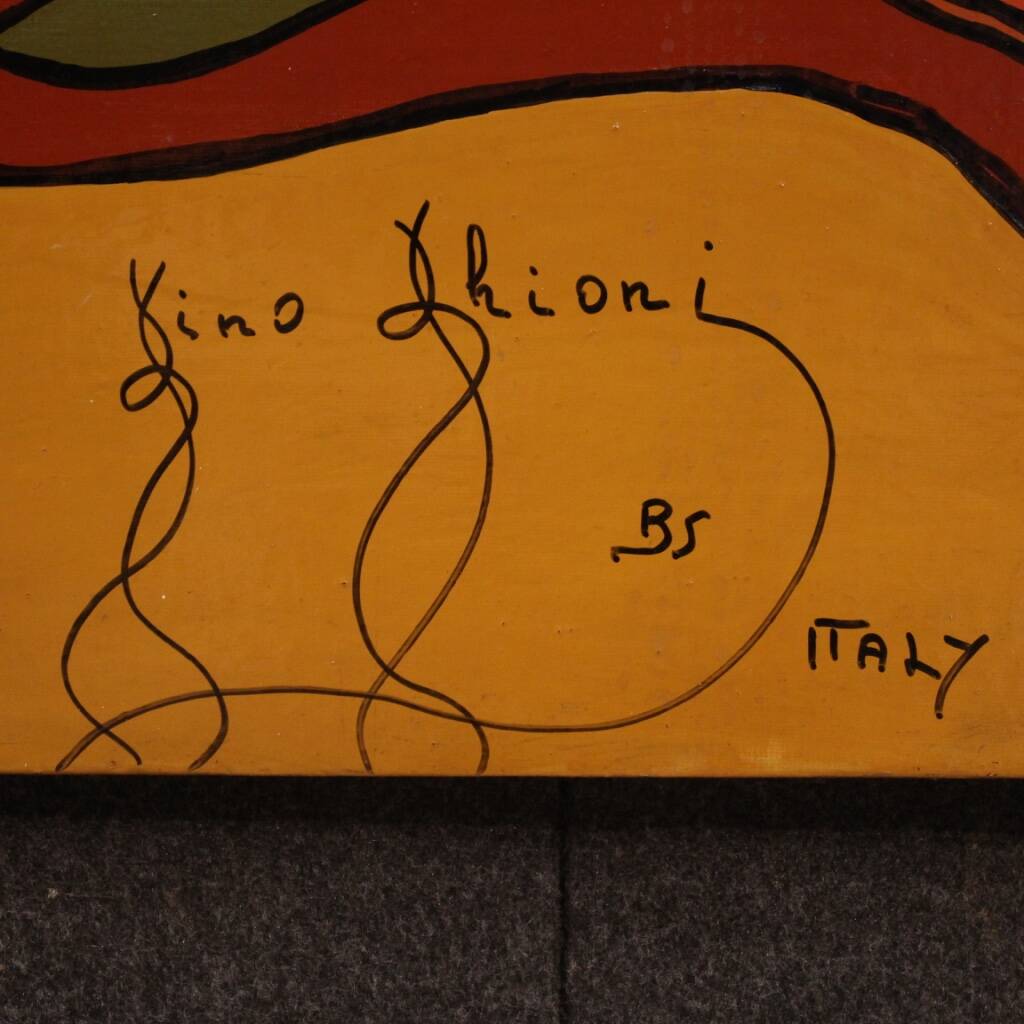 Surrealist Italian painting Crucifixion from the 20th century