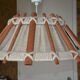 Scandinavian wooden and linen suspension from the GDR, 1970.