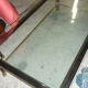 Brass and glass coffee table