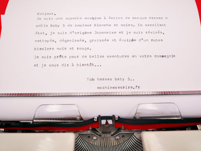 Machine à écrire hermes baby s