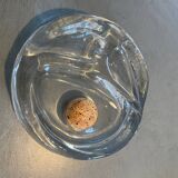 Molded glass pipe ashtray