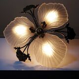 Lustre Hollywood Regency Art Deco vintage 80-90 Bronze Mariner Shells