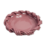 Ceramic dish, old pink by Yvon Roy, 31 cm