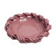 Plat en céramique, vieux rose signé Yvon Roy, 31 cm