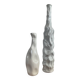Duo de vases, soliflores vintage en céramique émaillée