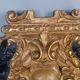 18th century carved wooden element, a cartouche surrounded by two women C478
