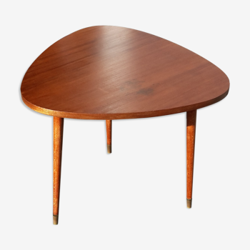 Table basse scandinave tripode en teck