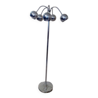 Floor lamp with 5 arms of light from the 80s