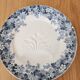 Pair of antique asparagus plates "Récamier" in Terre de Fer, Sarregue