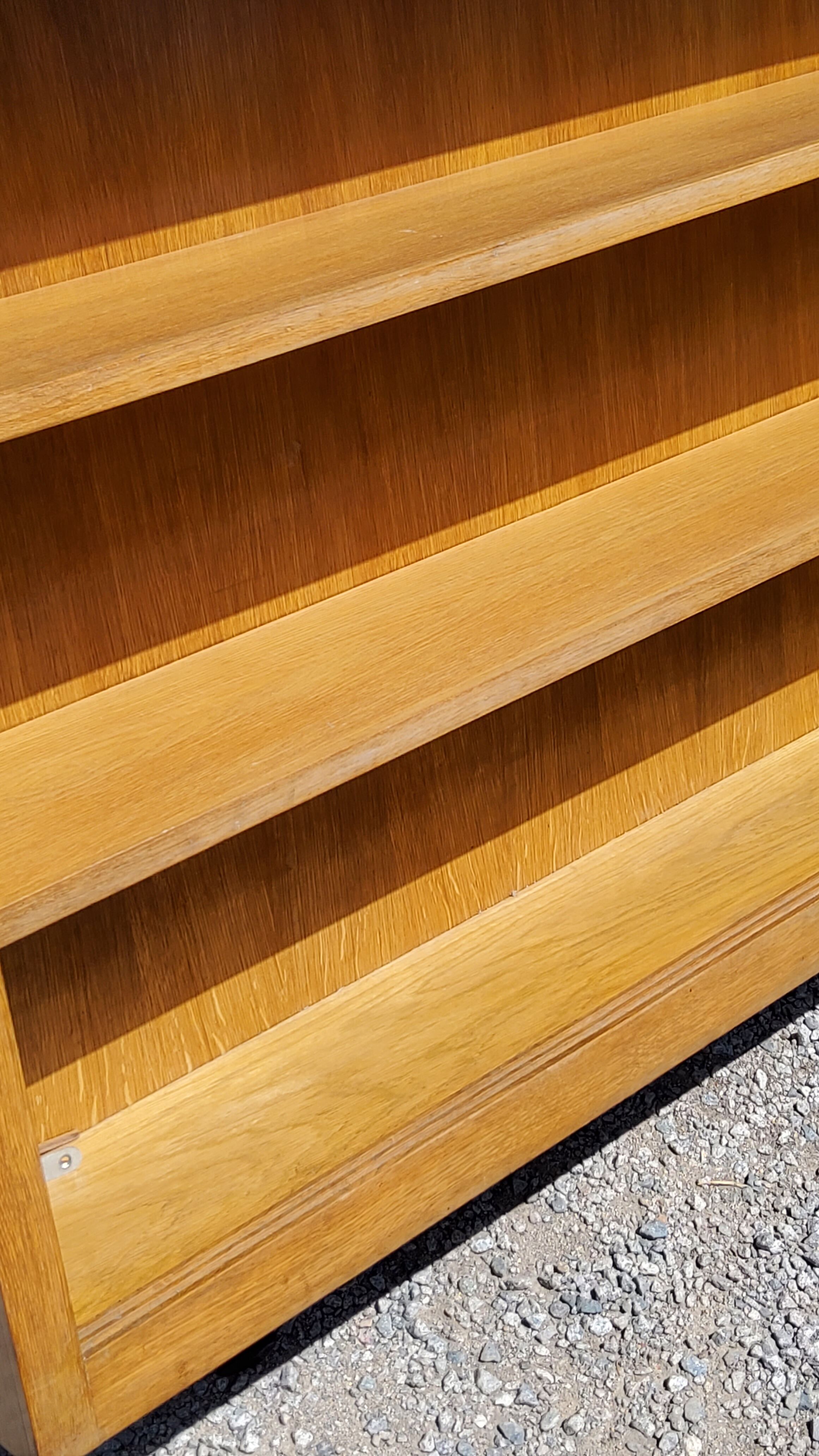 Wall shelf from the 50s in solid blond oak