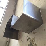 "Zig-zag" satin stainless steel shelf by Joelle Ferlande and François Monnet