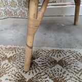 Table basse rotin et verre
