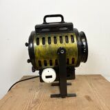 Vintage black theatre spotlight table lamp, 1960s