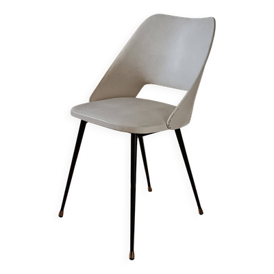 Chaise tonneau vintage 1950