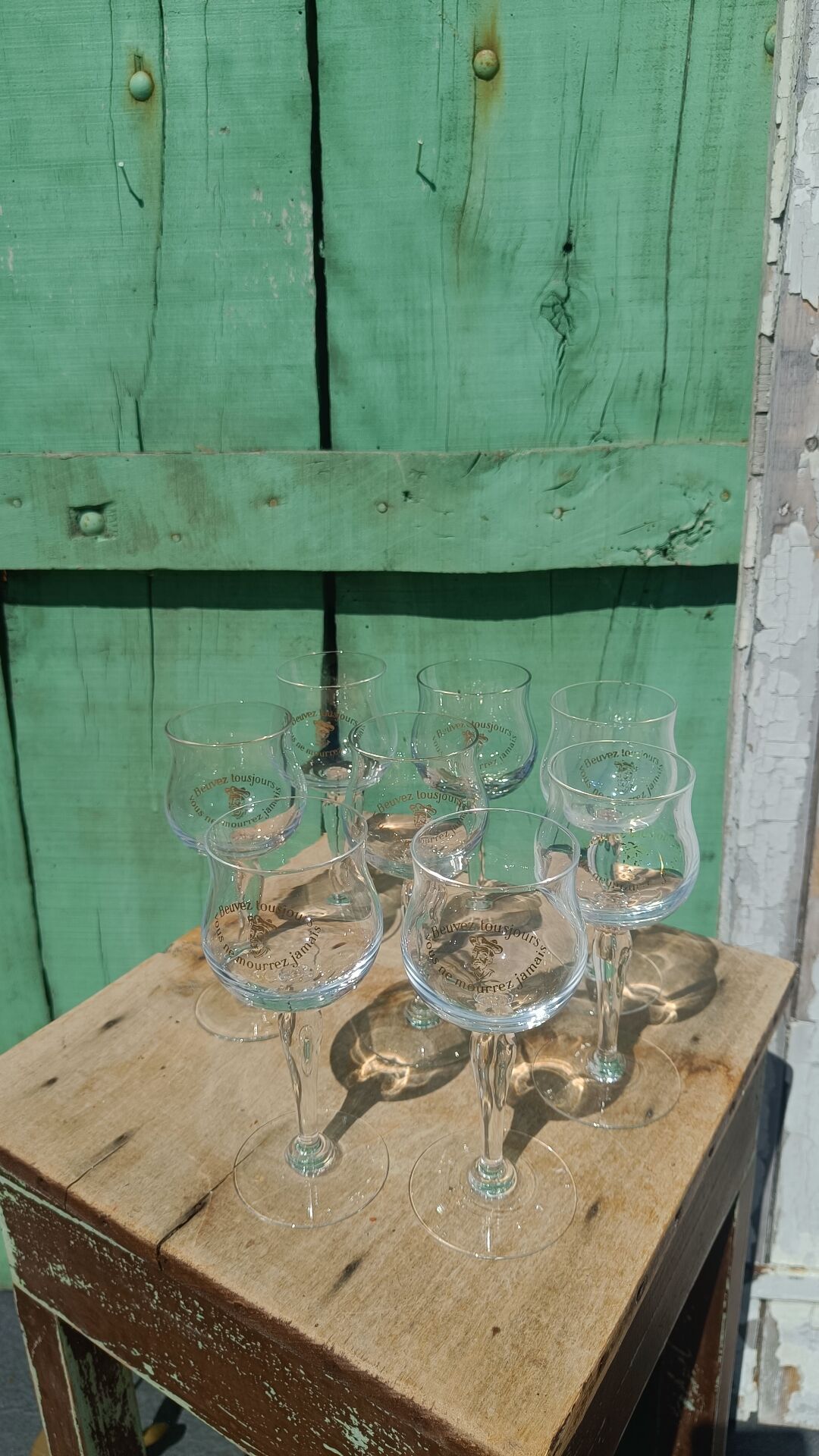 Chinon Rabelaisian glasses – Touraine – vintage glassware