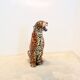 Handmade Italian ceramic leopard sculpture