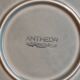 7 square plates in grey blue ceramic
