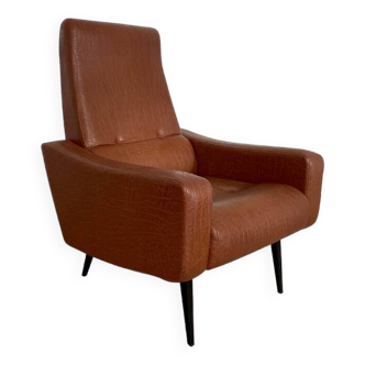 Folding armchair in vintage Skai