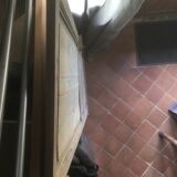 Pine door patinated by time