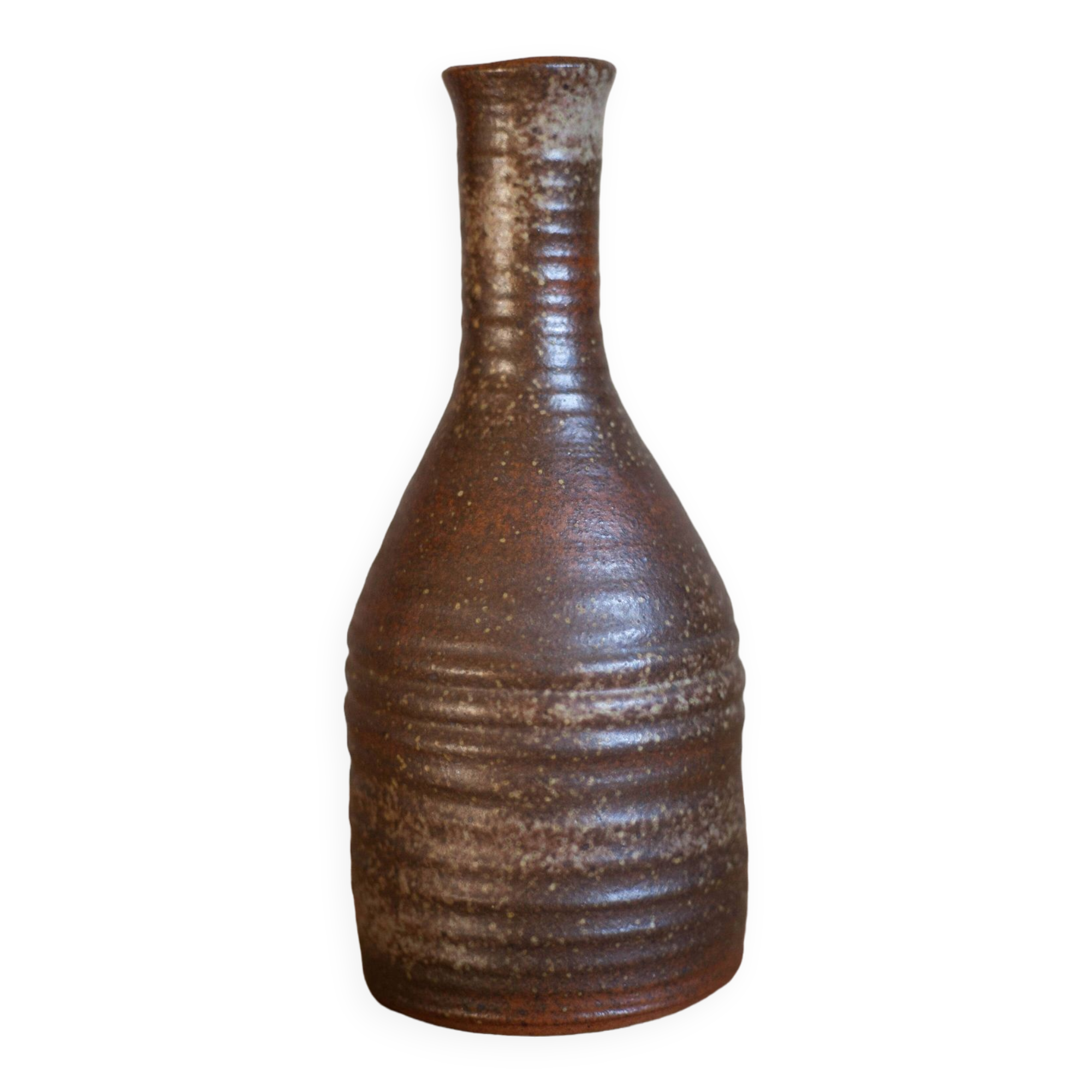 Sandstone vase from Fontgombault Abbey, decorative vase, flower pot, collection, 70's