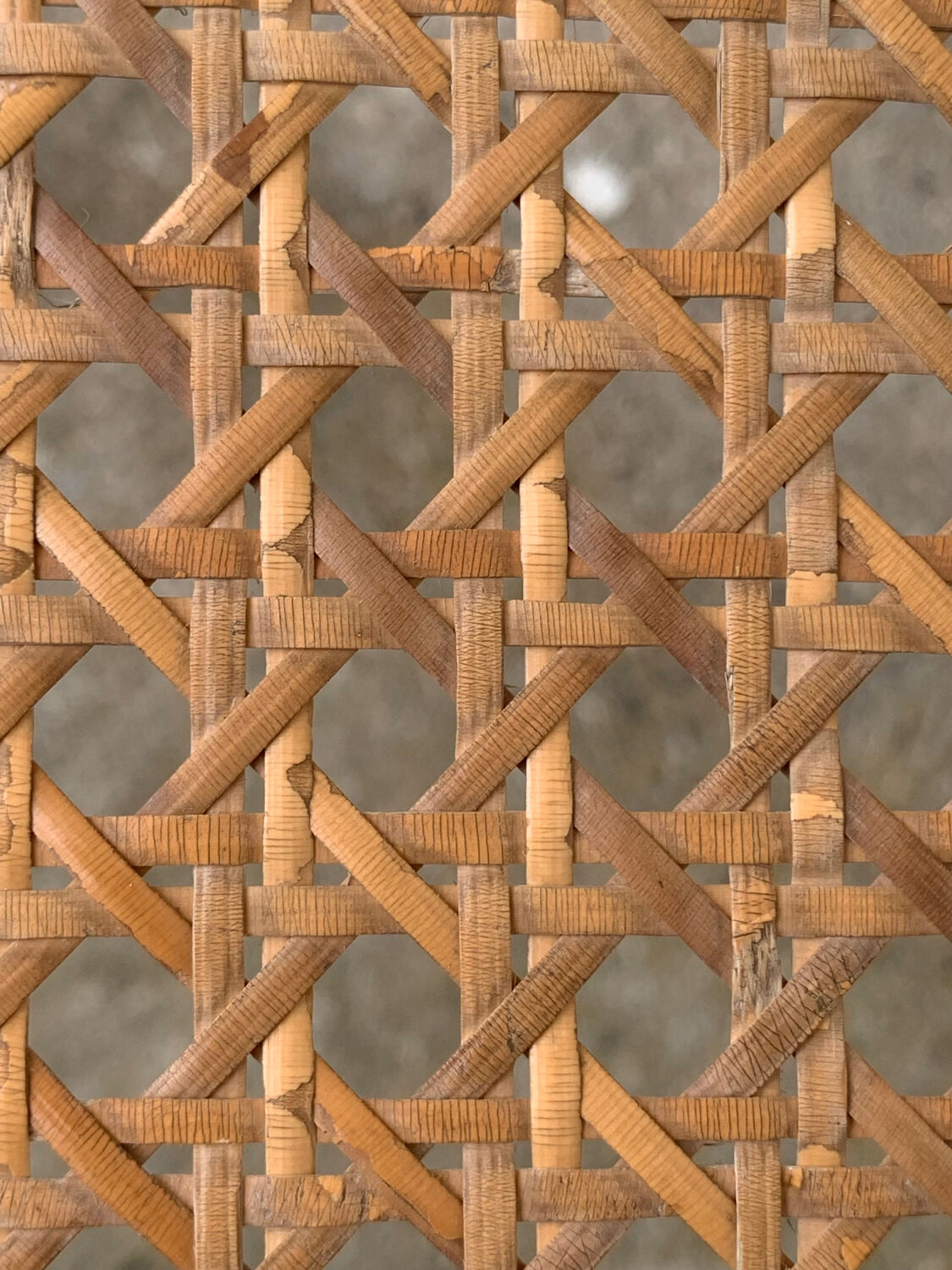 Caned bistro chair