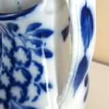 Carafe, antique jug, porcelain with stylised cobalt blue decorations, Art Deco.