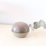 Pretty round box, pottery, vintage