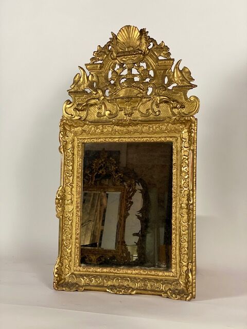 Golden Carved Wood Regency Mirror, Early 18th Century