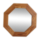 Miroir octogonal en pin, années 1980