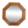 Miroir octogonal en pin, années 1980