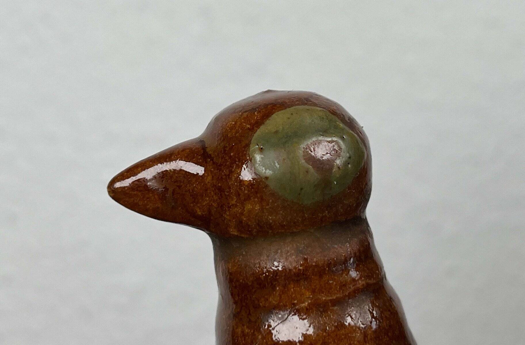Bird-shaped pottery bottle from a modern Danish workshop, mid-century, 1960s.
