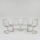 Set of 4 Cidue chairs signed by Willy Rizzo – Italian design, 1970s.